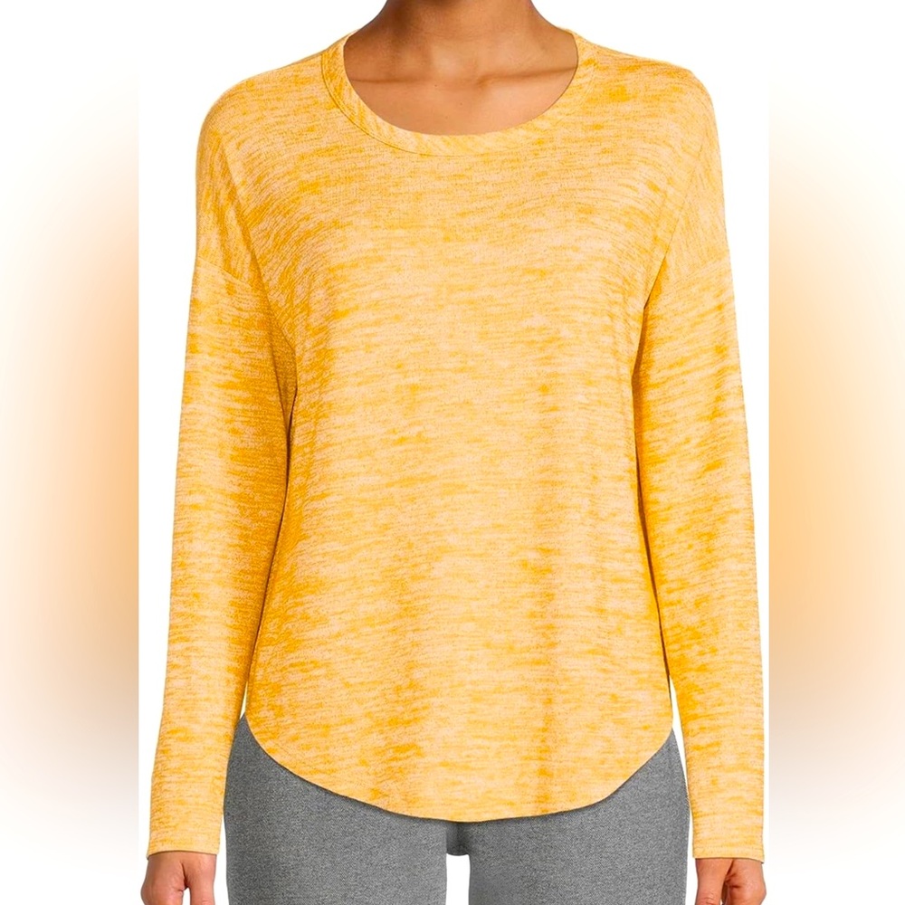 Long Sleeve tee round neck mustered yellow